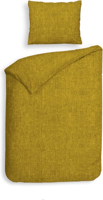 Heckett & Lane Flanel dekbedovertrek Franela (Sunset Gold)-140x200/220 cm