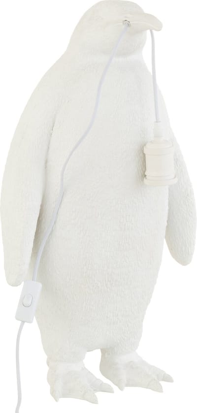 J-Line tafellamp Pinguïn - polyresin - wit - large