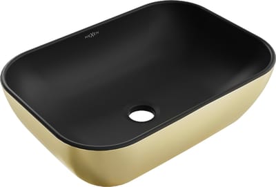 Mexen Rita opbouw wastafel 45 x 32 cm, zwart mat/goud - 21084576