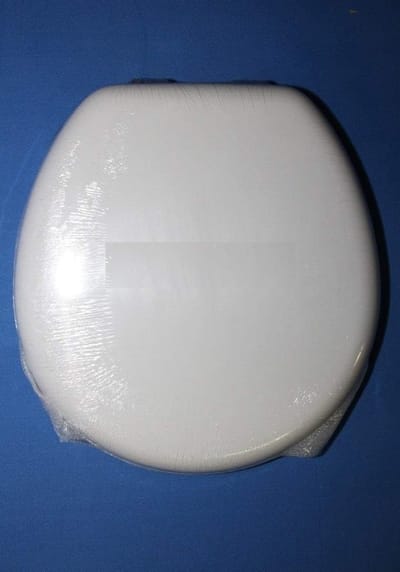 Toiletbril Hout - Zitting Deksel - Badkamer Vernieuwen - Hars Coating - Standaard Maat - Wit