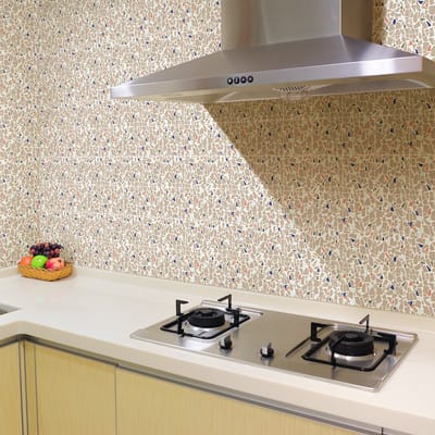 Zelfklevende tegelmuurstickers voor keuken en badkamer - 60 terrazzo tegelstickers van ATRANI - 60 stickers 10x10cm