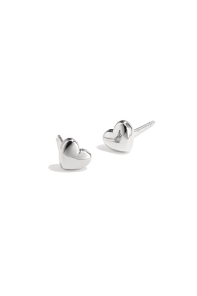 YWG - Oorbellen Bold Heart Stainless Steel - Zilver kleurig - 0,65 cm