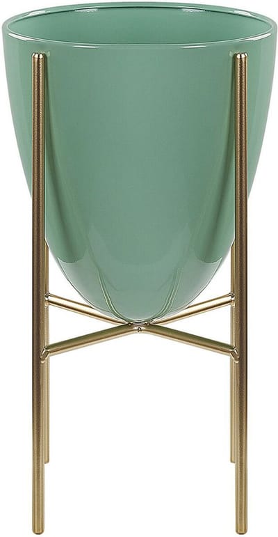 LEFKI - Plantenbak - Mintgroen - 16 cm - IJzer
