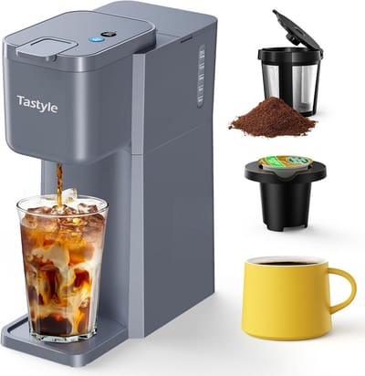 Compact Koffiezetapparaat voor Warme en IJskoffie, Geschikt voor K&Gemalen Koffiecups
