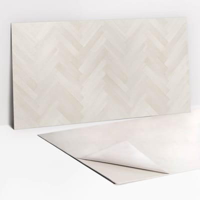 Tulup PVC Wandpaneel - Delicate Lichte Parket Wandpaneel Zelfklevend - 100 x 50 cm - Beige Vinyl Wandpaneel - 1 stuk - Boheems Muurpaneel - Vinyl Wandbekleding - Plaktegels Keuken en Badkamer