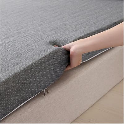 Opvouwbare Traagschuimmatras - Draagbaar Bed Futon - Comfortabel Slapen - Afneembare Wasbare Hoes - 120 x 200 x 5 cm