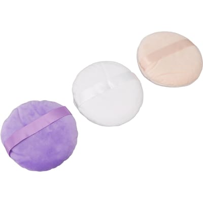 3 STUKS Poederdons Super Groot Rond Zacht Velours Gezichtspoeder Pads Draagbaar met Lint Make-up Dons