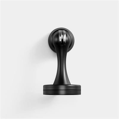 Deurstopper Magneet - Deurvanger Wals - Deur Open Houden - Roestvrij Staal - 1 Pak - Zwart