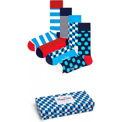 Happy Socks Happy Socks Filled Optic Gift Box (4-pack) - unisex sokken - unisex sokken - Unisex - Maat: 36 - 40