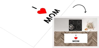 Keukenloper - Loper keuken - Spreuken - Quotes - I love mom - Mama - 120x50 cm - Keukenloper vinyl