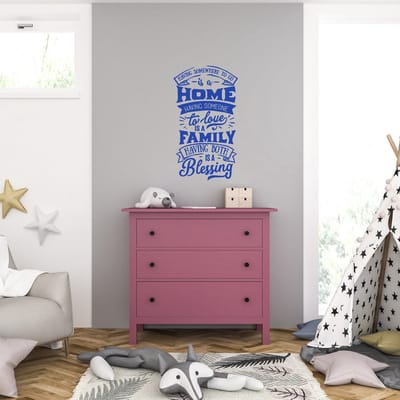 Muursticker - Having Both is A Blessing - 40,6 x 72,1 - Blauw