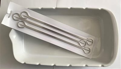 Berndes porseleinen schaal met vlees prikkers, 41 x 22 x 7 cm Wit