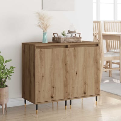 vidaXL - Dressoir - 2 - st - Artisan - Eiken - 40 - x - 35 - x - 70 - cm