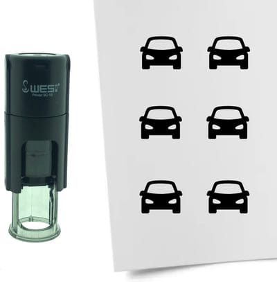 CombiCraft Stempel Auto 10mm rond - zwarte inkt