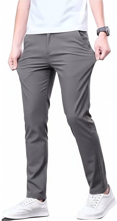 Stretchbroek Heren - Grijs - Pantalon - Casual - Nette Broek - Maat 28