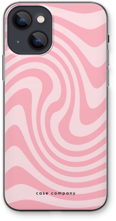 Case Company® - Hoesje geschikt voor iPhone 13 mini hoesje - Swirl Roos - Soft Cover Telefoonhoesje - Bescherming aan alle Kanten en Schermrand