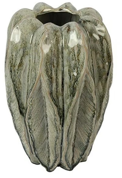 Vaas levi leaf 20x20x29cm grn