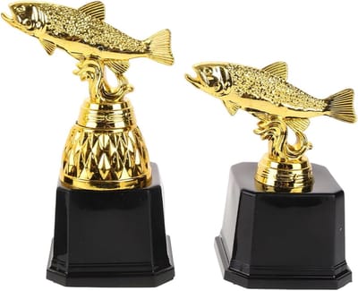 Trofee Visserij - Gouden Prijs - Wedstrijd Belonen - Gedetailleerd Ontwerp - 15 cm - Goud