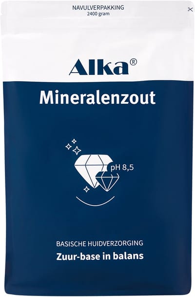 Alka® Mineralenzout - Basisch mineralenzout 2400g - met 84 mineralen, sporenelementen en edelstenenpoeder - pH 8,5 - voor ligbaden, voetbaden tot spoelingen
