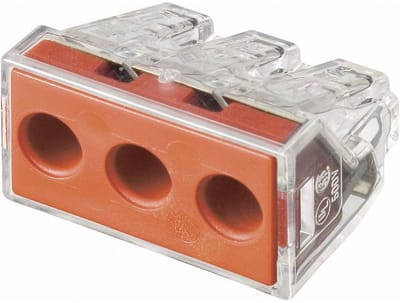 WAGO 773-173 Verbindingsklem Flexibel: - Massief: 2.5-6 mm² Aantal polen: 3 5 stuk(s) Transparant, Rood