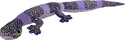 Nature Planet Knuffeldier Gekko Hagedis - zachte pluche stof - premium knuffels - paars/zwart - 112 cm