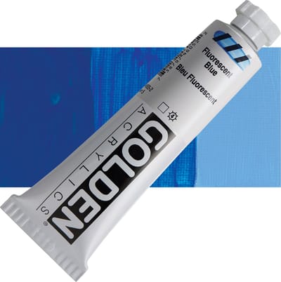 Golden Heavy Body Acrylverf serie 5 | Fluorescent Blue (4605-2) 59ml