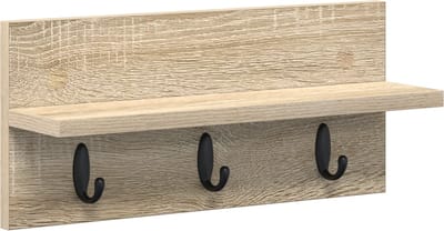 vidaXL - Wandgemonteerde - kapstok - Muurmontage - Sonoma - Eik - Bewerkt - hout