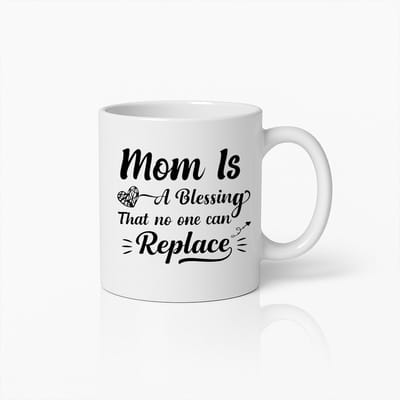 Mom Is A Blessing Koffiemok Wit - 330ml - Cadeau voor Moeder - Moederdag & Verjaardag Tip