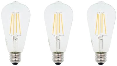VITO LED Filament Edisonlamp ST64 E27 - 8W (vervangt 75W) - 1016lm - 4000K - Ø64mm - 220-240V - Energiezuinig - 3 stuks