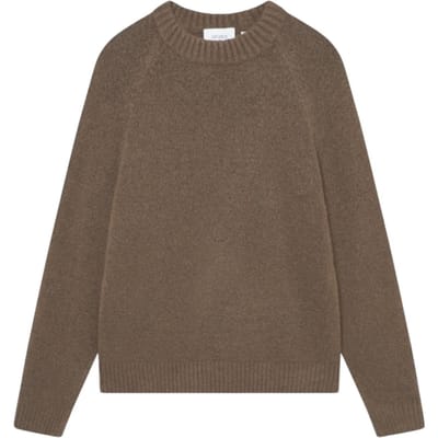 Les Deux Gilbert Crewneck Brei trui wol crew hals trui - Teak Bruin