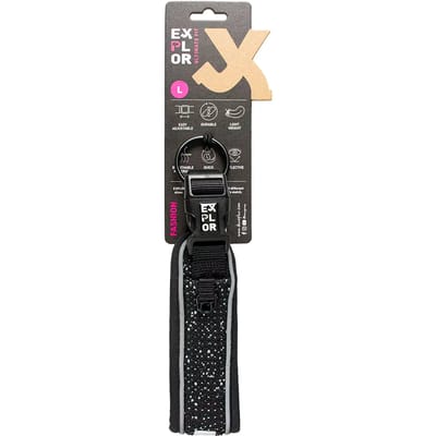 Duvoplus - Halsband Voor Dieren - Hond - Ultimate Fit Control Halsband Fashion M - 39-44cm Granite Black - 1st