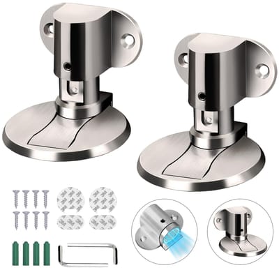 Magnetische Deurstopper Set van 2 - Onzichtbare Deurhouder voor Vloerbevestiging, Geen Boren Nodig, 3M Plakband, Ideaal voor Thuisgebruik en Kantoor