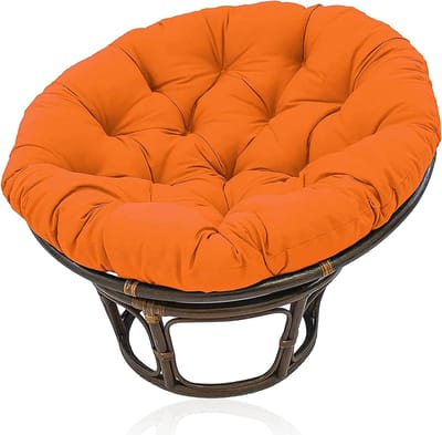Ronde Stoelkussens - Hangstoel Kussen - Buiten Ontspannen - Waterafstotend Materiaal - 120 x 120 cm - Oranje