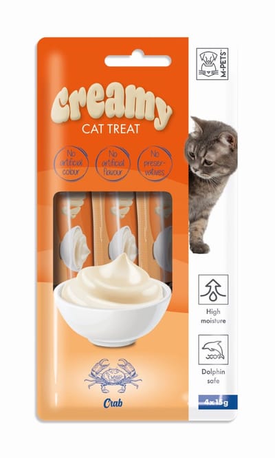 M-PETS Creamy kat snack krab 60 g ( 4x15g ) - per 12