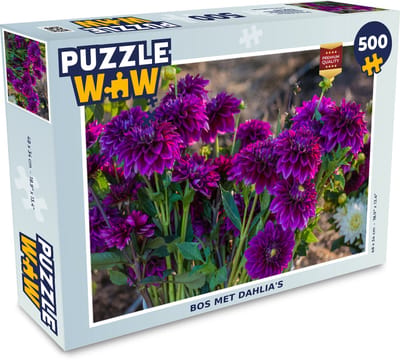 Puzzel Bos met dahlia's - Legpuzzel - Puzzel 500 stukjes