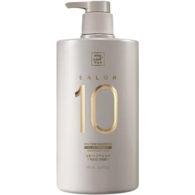 Mise en scène Salon 10 Shampoo Protéiné 990ml | Shampoo Coréen pour Cheveux Extrêmement Endommagés, Soin au Collagène & Acides Aminés 990ml white