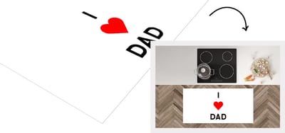 Keukenloper - Loper keuken - I love dad - Spreuken - Vaderdag - Quotes - 120x60 cm - Keukenloper vinyl