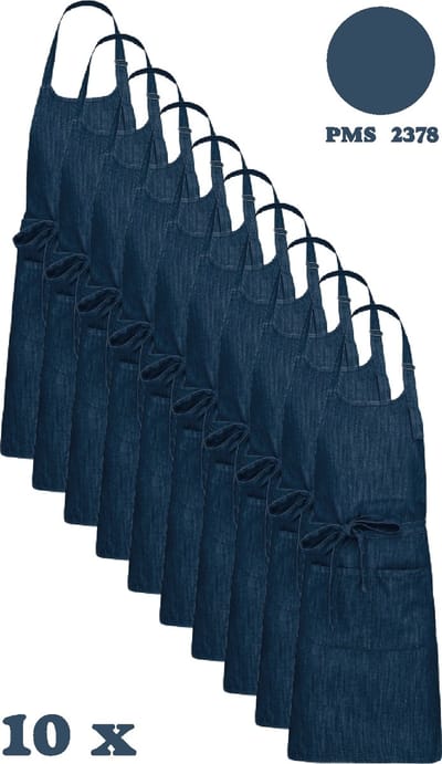 Awesome-Gifts - Horeca schort - Keukenschort - Kookschort - Barbecueschort - onbedrukt - 76 x 90 cm - per 10 stuks - Denim