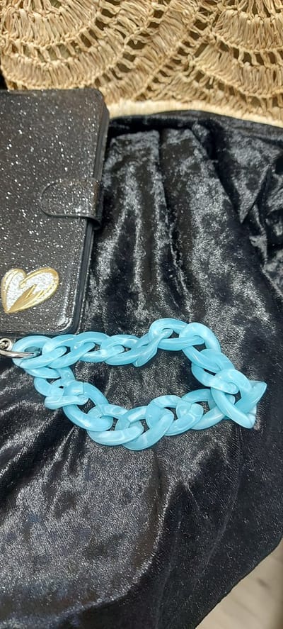 telefoonkoord aqua blauw, telefoonkoord polsband blauw, Telefoon, Koord
