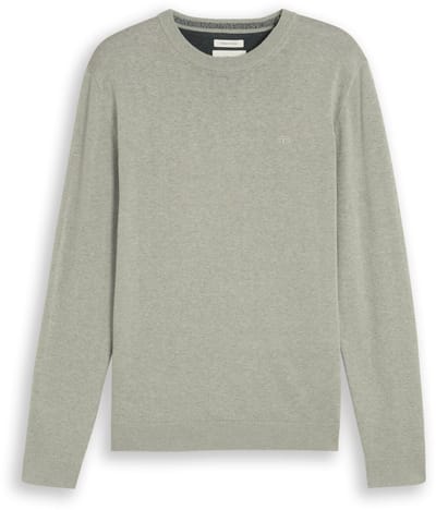 Tom Tailor - Basic gebreide trui van katoen - Maat XXL - iron mint melange