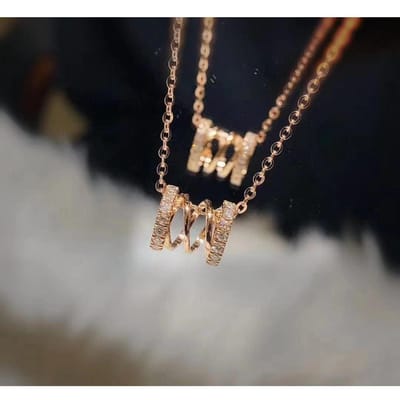 Kleine Taille Ketting voor Vrouwen Koreaanse Versie Eenvoudige Vergulde Roségoud Sleutelbeen Ketting Niche Trendy Gouden Cadeau gray