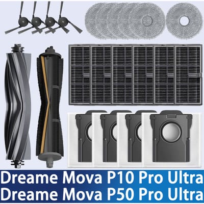 Compatibel voor Mova P50 Pro Ultra, Mova P10 Pro Ultra Accessoires Tricut Borstel Hepa Filter Mop Doek Stofzak