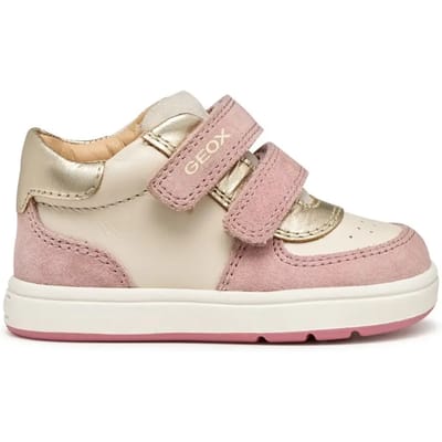 GEOX BIGLIA PEUTER Sneakers - LICHT IVOOR/ANTIEK ROZE - Maat 24