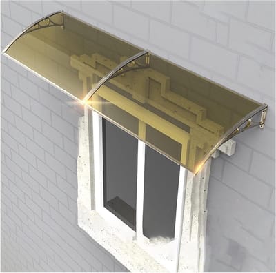 Terrasoverkapping Luifel - Regenkap Deur - Bescherming Buiten - UV Bestendig - 100x100 cm - Bruin