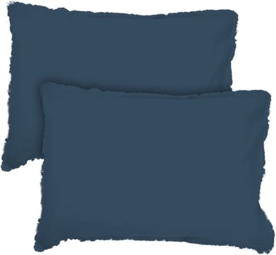 Matt & Rose Set Kussenslopen Donkerblauw - 50 x 70 cm - Gewassen Katoen