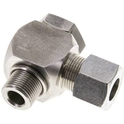 14S & M20x1.5 RVS Swivel Joint Snijringkoppeling Buitendraad 400bar Draaibaar ISO 8434-1