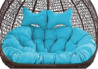 Dubbel Egg Chair Kussen - Hangstoel Kussen - Buiten Ontspannen - Extra Dikke Vulling - 150x110cm - A19