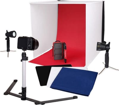 Caruba Portable Fotostudio met losse LED lampen 60x60x60cm