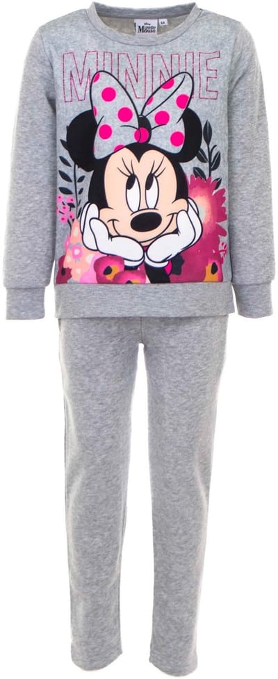 Disney Minnie Mouse Joggingpak - Trainingspak - Huispak - Grijs - Maat 92/98 (3 jaar)