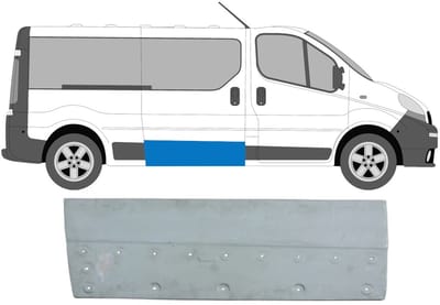 Schuifdeur reparatiepaneel buiten voor Opel Vivaro 2001-2014 / Rechts
